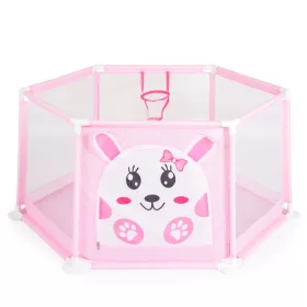   Moni Toys Labdamedence 50db színes labdával 146x65,5cm - Rózsaszín - Nyuszi