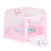 Moni Toys Labdamedence 50db színes labdával 146x65,5cm - Rózsaszín - Nyuszi