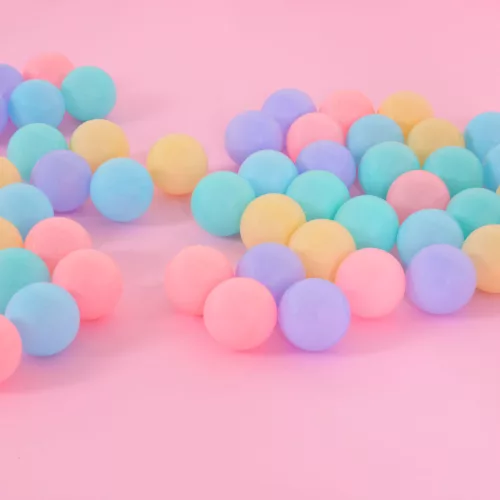 Moni Toys Labdamedence 50db színes labdával 146x65,5cm - Rózsaszín - Nyuszi