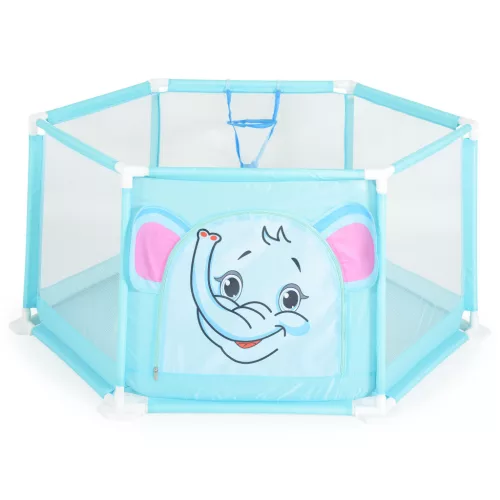 Moni Toys Labdamedence 50db színes labdával 146x65,5cm - Kék - Elefánt