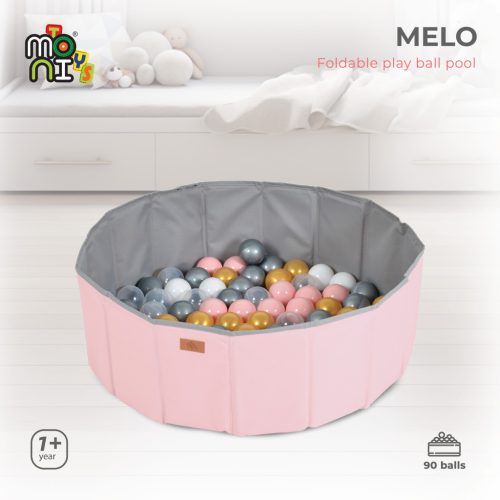 Moni Toys Melo össszecsukható labdamedence 90db labdával - Rózsaszín