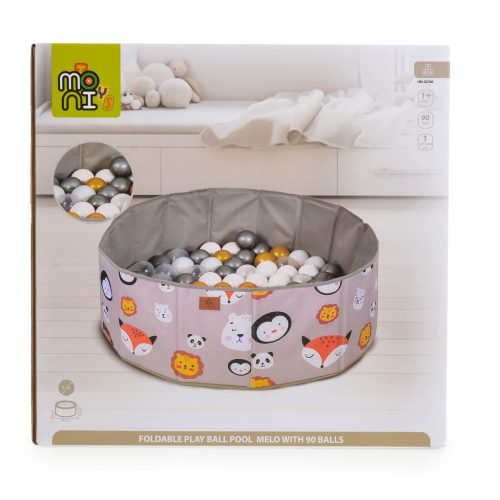 Moni Toys Melo össszecsukható labdamedence 90db labdával - Állatos