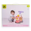 Moni Toys 3in1 Happy Train járássegítő és készségfejlesztő játék - Rózsaszín