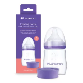   Lansinoh Cumisüveg lassú folyású etetőcumival + fedéllel 160 ml