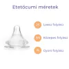 Lansinoh Cumisüveg lassú folyású etetőcumival + fedéllel 160 ml