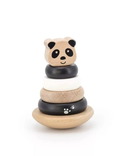Label-Label Kontrasztos fa toronyépítő - Panda