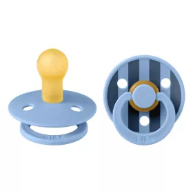   BIBS Studio Pin Colour cumi szett (2 db) - Kék csíkos (0-6 hónap)