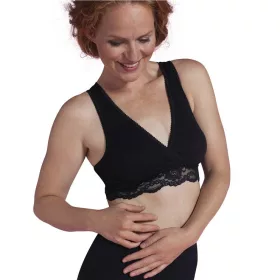   Carriwell Csipkés szoptatós melltartó (XL méret) - Fekete