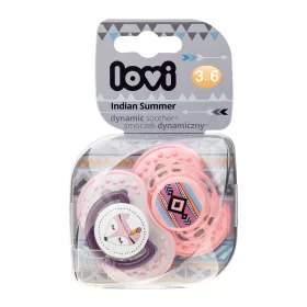   Lovi Dinamikus nyugtató cumi 2db (3-6 hónap) Indian Summer - Pink