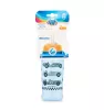 Canpol Babies Sport itatópohár cseppmentes szívószállal  350 ml (12h+) - Autók - Kék-sárga