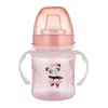 Canpol Babies Cseppmentes Szilikon tanulópohár világító fogantyúval 120ml (6h+) Exotic Animals - Pink 