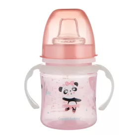   Canpol Babies Cseppmentes Szilikon tanulópohár világító fogantyúval 120ml (6h+) Exotic Animals - Pink 
