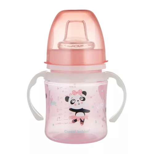Canpol Babies Cseppmentes Szilikon tanulópohár világító fogantyúval 120ml (6h+) Exotic Animals - Pink 