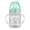 Canpol Babies Cseppmentes Szilikon tanulópohár világító fogantyúval 120ml (6h+) Exotic Animals - Zöld