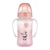 Canpol Babies Cseppmentes Szilikon tanulópohár világító fogantyúval 240ml (6h+) Exotic Animals - Rózsaszín