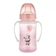 Canpol Babies Cseppmentes Szilikon tanulópohár világító fogantyúval 240ml (6h+) Exotic Animals - Rózsaszín