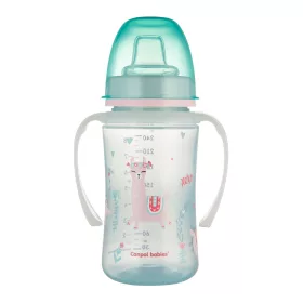   Canpol Babies Cseppmentes Szilikon tanulópohár világító fogantyúval 240ml (6h+) Exotic Animals - Zöld