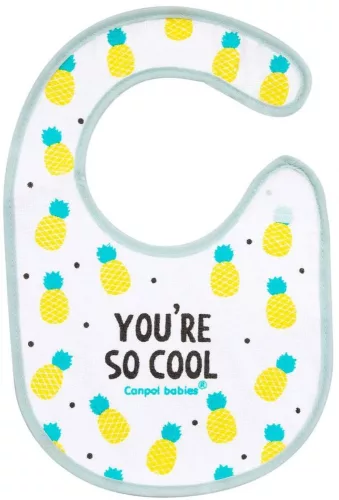Canpol Babies So Cool tépőzáras pamut előke - Ananászok