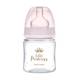   Canpol Babies EasyStart anti-kólikás cumisüveg Royal Baby 120ml (0h+) - Little Princess - Rózsaszín