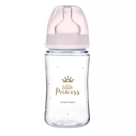   Canpol Babies EasyStart anti-kólikás cumisüveg Royal Baby 240ml (3h+) - Little Princess - Rózsaszín