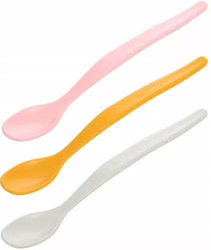 Canpol Babies Műanyag kanál az első etetéshez (3db) 4h+ - Rózsaszín