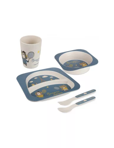 Canpol Babies Bonjour Paris 5 részes étkészlet (12h+) - Kék