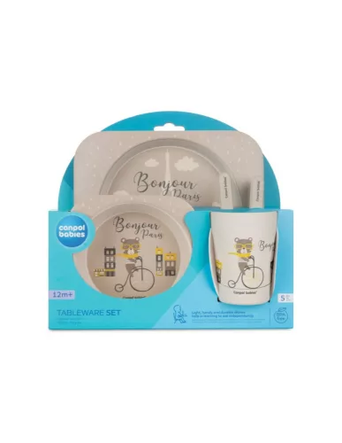 Canpol Babies Bonjour Paris 5 részes étkészlet (12h+) - Bézs