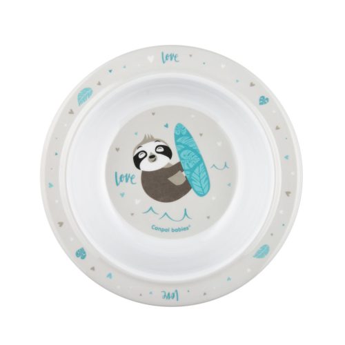 Canpol Babies Melamin tál tapadókoronggal 270ml (4h+) Exotic Animals - Szürke