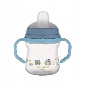   Canpol Babies Bonjour Paris Itatópohár szilikonos ivócsőrrel  150 ml (6h+) - Kék