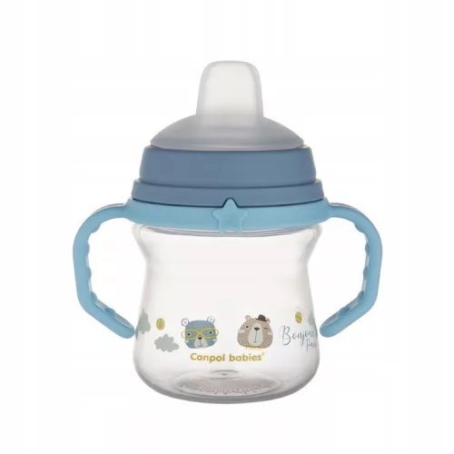 Canpol Babies Bonjour Paris Itatópohár szilikonos ivócsőrrel  150 ml (6h+) - Kék