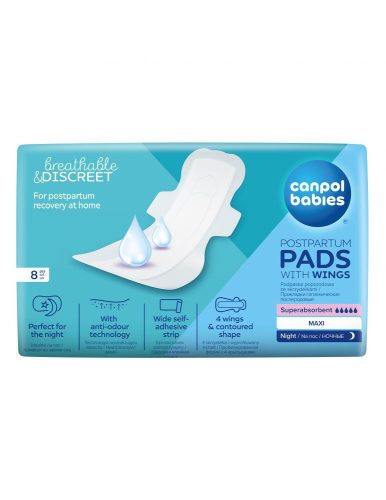 Canpol Babies Szülés utáni betét  szárnyakkal éjjeli (8 db)