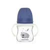 Canpol Babies EasyStart anti-kólikás cumisüveg világító fogantyúval 120ml (0h+) - Sleepy Koala - Kék