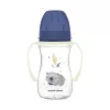 Canpol Babies EasyStart anti-kólikás cumisüveg világító fogantyúval 240ml (3h+) - Sleepy Koala - Kék