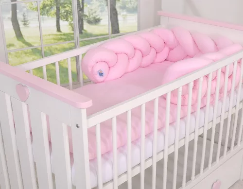 BabyLion Prémium Fonott rácsvédő - Rózsaszín