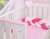 BabyLion Prémium Fonott rácsvédő - Magenta-Rózsaszín-Fehér