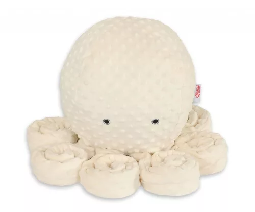 BabyLion Prémium Óriás minky ölelő polip (75 cm) - Krém