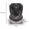 Lionelo Bastiaan 360°-ban forgatható ISOFIX gyermekülés 0-36 kg - Grey