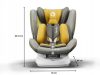 Lionelo Bastiaan One 360°-ban forgatható IsoFix gyermekülés 0-36 kg  - Yellow Mustard