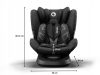 Lionelo Bastiaan One 360°-ban forgatható IsoFix gyermekülés 0-36 kg  - Black Onyx