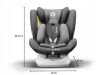 Lionelo Bastiaan One 360°-ban forgatható IsoFix gyermekülés 0-36 kg  - Grey Graphite