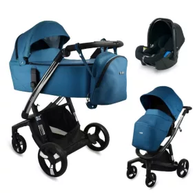   IBEBE IStop Chrom multifunkciós babakocsi 3in1 - IS111 Turquoise + K2 Kite