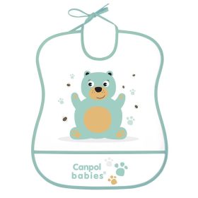 Canpol Babies Műanyag puha előke - Maci