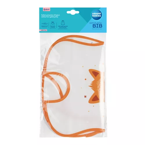Canpol babies műanyag puha előke Cute Animals - Róka