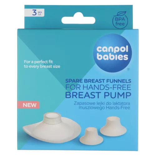 Canpol babies Pót szilikon tölcsér és betétek 24/21/19mm a Hands-Free mellszívóhoz