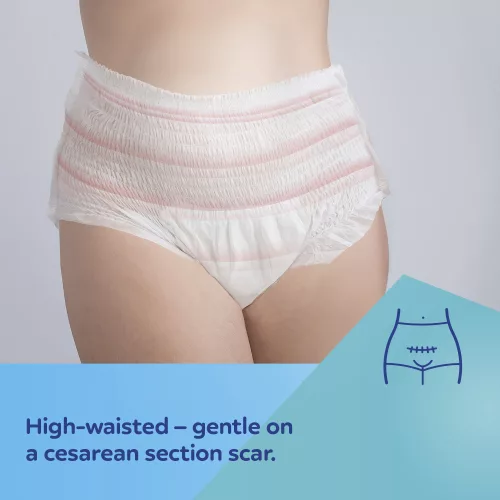 Canpol Babies 2in1 szülés utáni eldobható bugyi ultra nedvszívó szülés utáni betéttel - S/M méret (5 db)