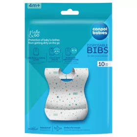   Canpol Babies vízálló egyszer használatos előke zsebbel (10db)
