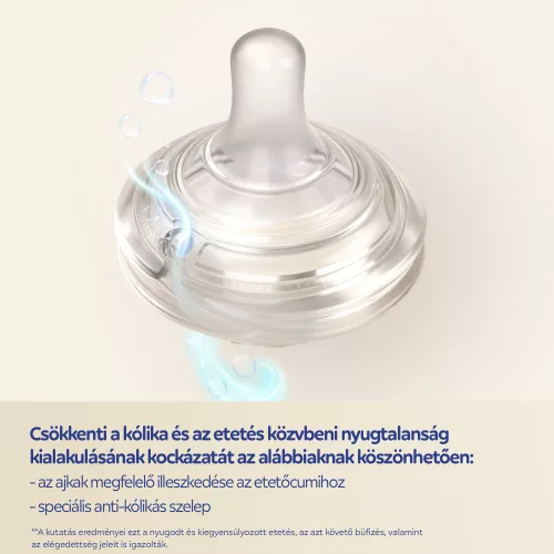 Canpol babies Natural Shape anti-kólikás cumisüveg 150ml (0h+)