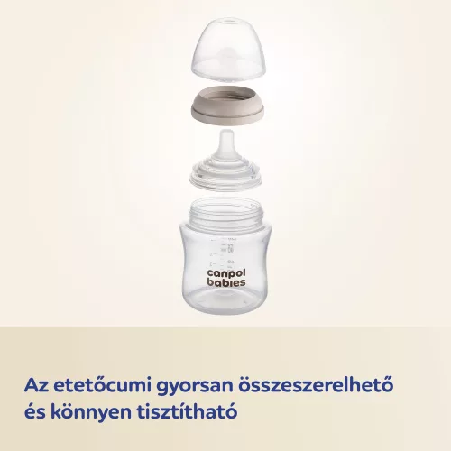 Canpol babies Natural Shape anti-kólikás cumisüveg 150ml (0h+)