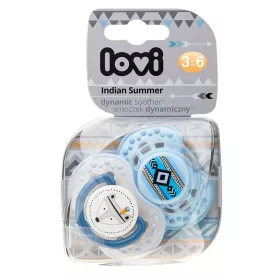   Lovi Dinamikus nyugtató cumi 2db (3-6 hónap) Indian Summer - Blue