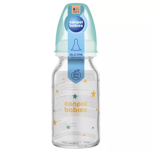 Canpol babies Keskeny nyakú cumisüveg TOYS 120ml